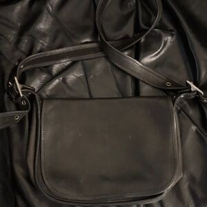 Black Leather Crossbody Bag